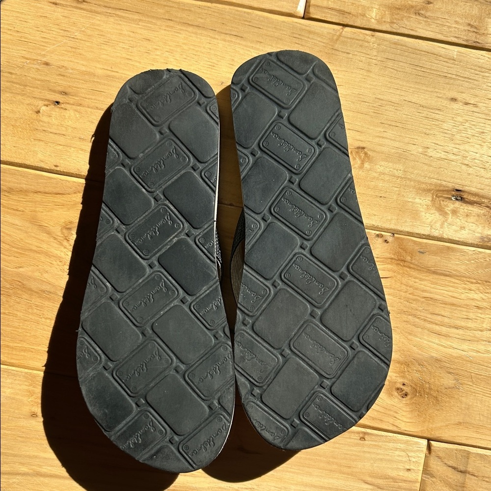 Sam Edelman Brown Footbed Black Strap Flip Flop Sandals - Picture 4 of 4